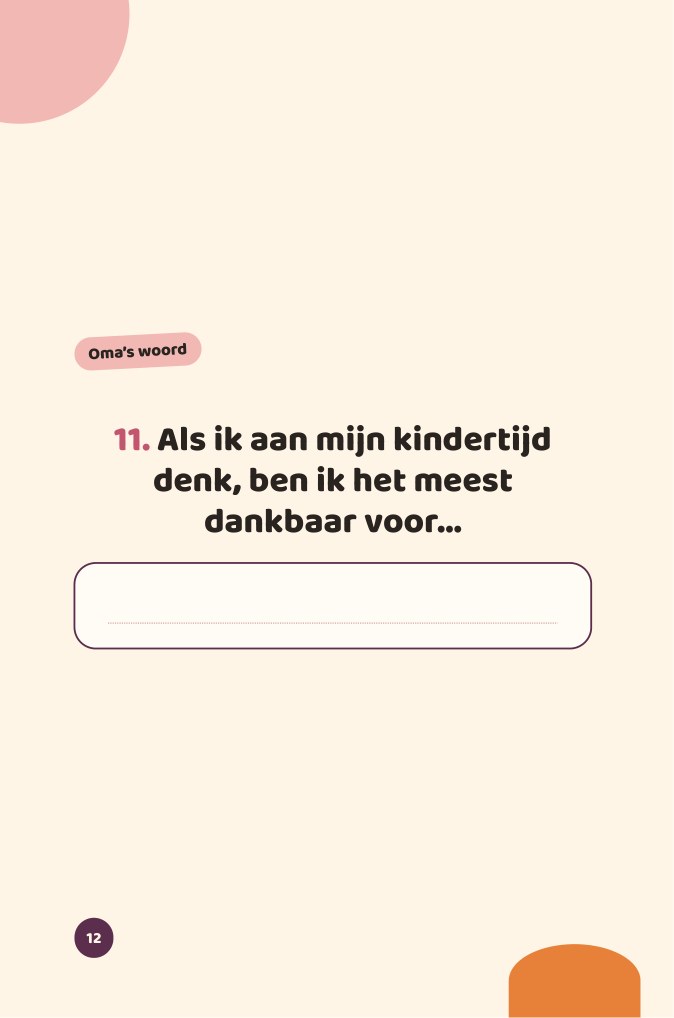 Voorbeeldpagina met vragen