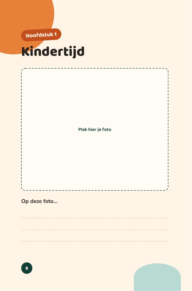 Fotomoment: elk hoofdstuk begint met een foto (Opa, hoe was dat vroeger?)